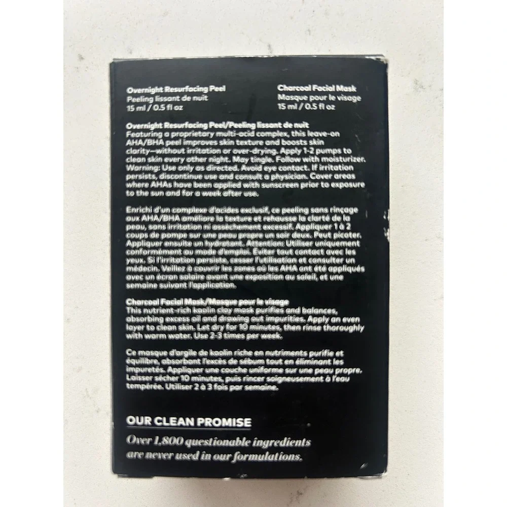 Beautycounter‎ Counter+ Welcome Set Overnight Resurfacing Peel Charcoal Mask